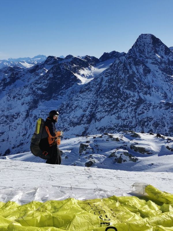 Vor dem Start auf dem Corvatsch